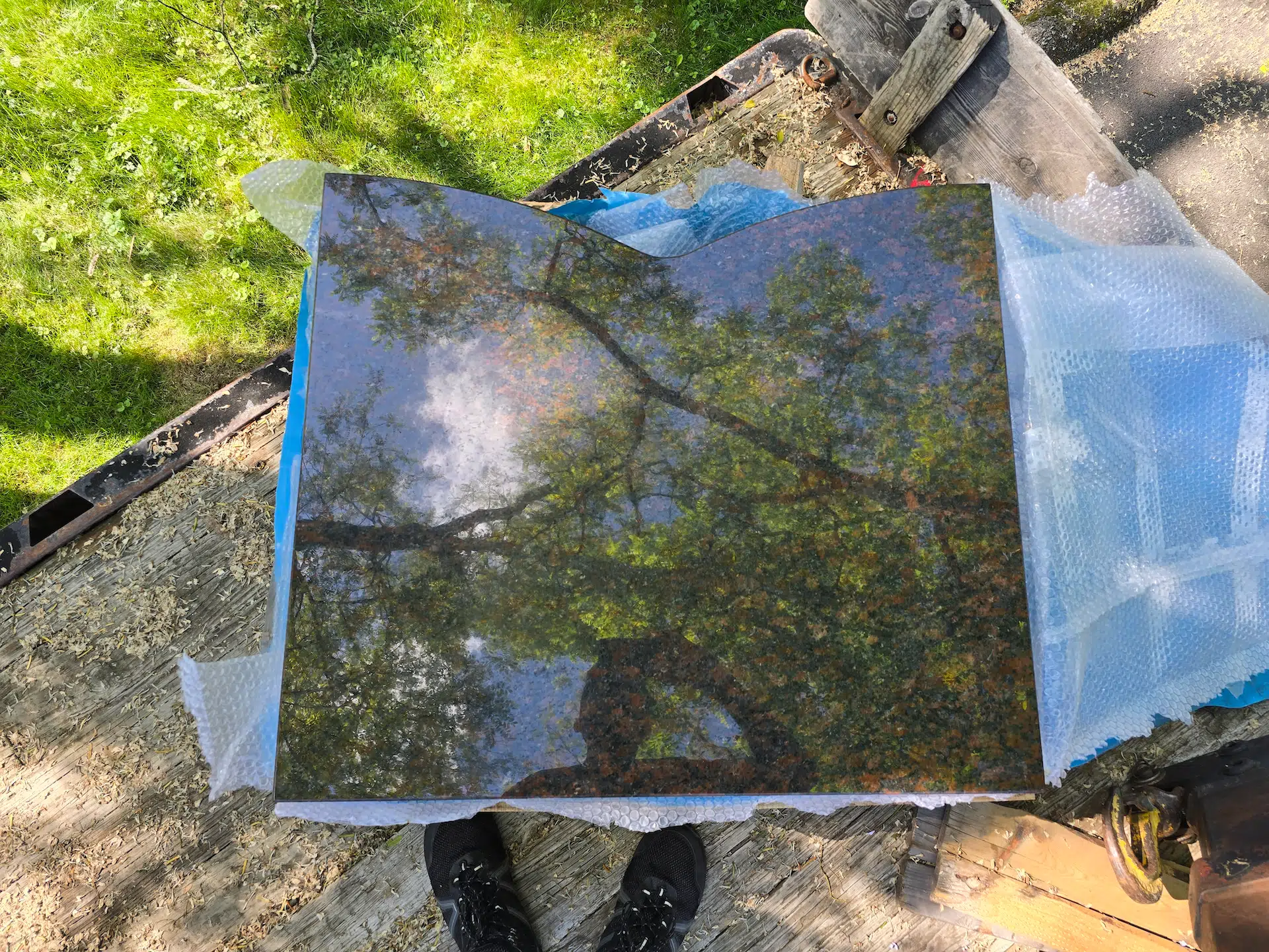 Granite Flat Headstone / Marker hand-carved by Flat Marker Guide in NJ — image 3